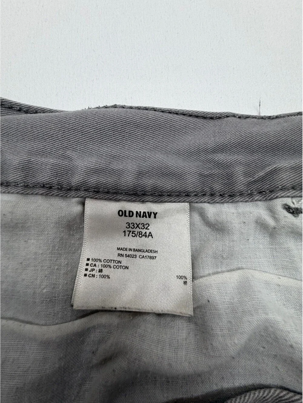 Old Navy Men's Straight Jeans Mid-Rise Zip Fly Medium Wash Size 33 Grey